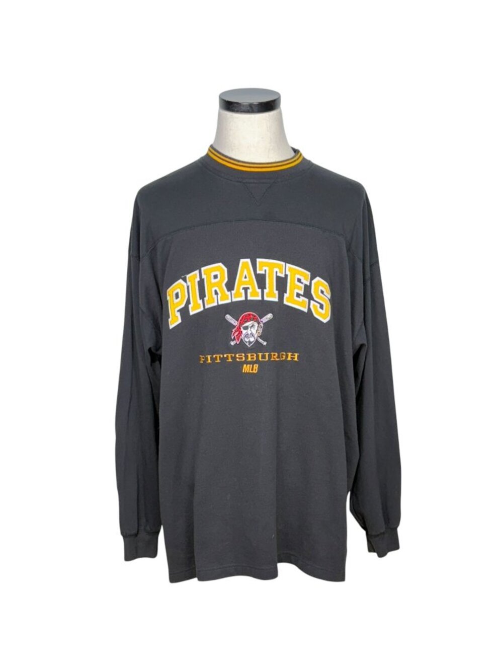 Pittsburgh Pirates MLB Lee Sport Long Sleeve Shirt Black XL 90s Vintage Crewneck